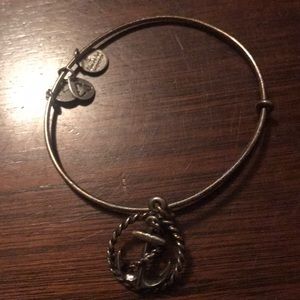 Gold Alex and ani anchor bracelet